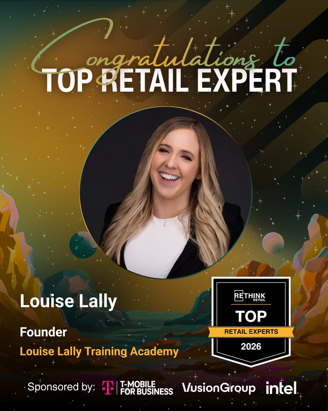 Rethink Retail Top Retail Experts 2026 — Louise Lally, Founder, Louise Lally Training Academy